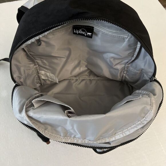 Kipling Fiona Medium Backpack KI9346 - Black w Glam Silver (NWT) - Picture 12 of 14